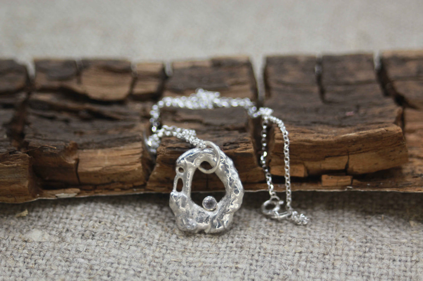 Flow Rose Quartz Pendant - One of a kind