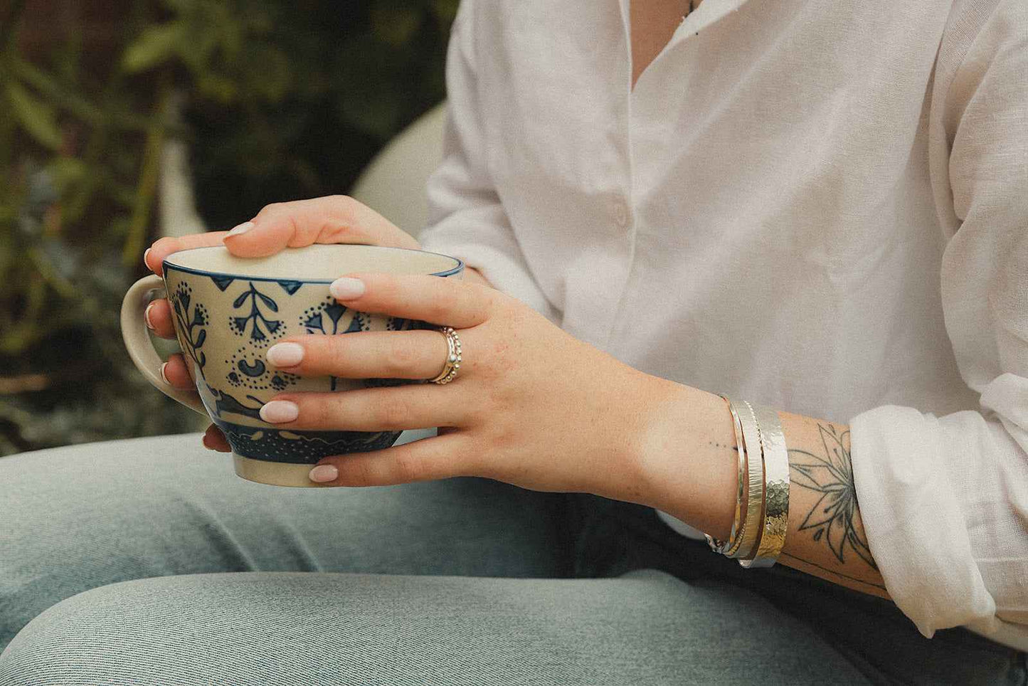 Organic pebble stacking ring