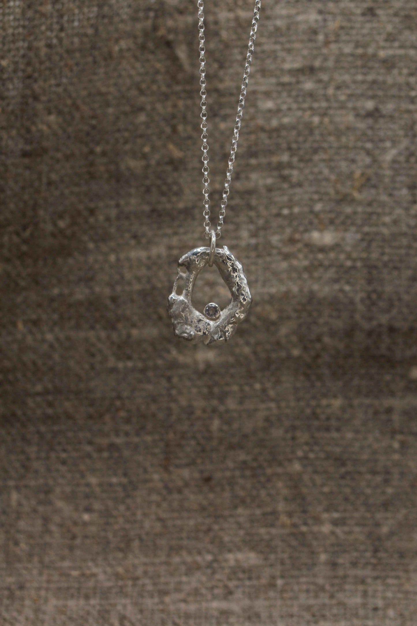 Flow Rose Quartz Pendant - One of a kind