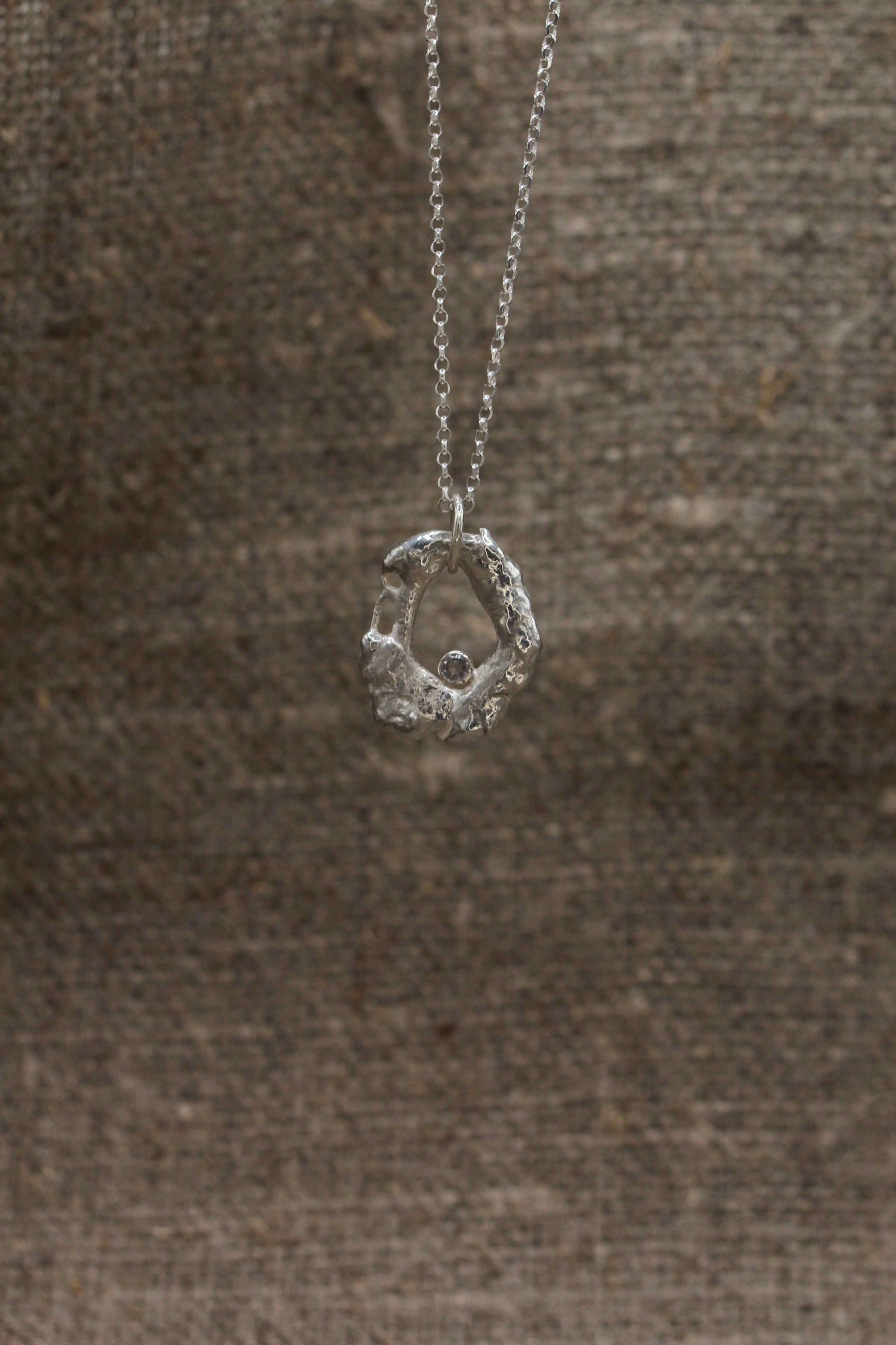 Flow Rose Quartz Pendant - One of a kind