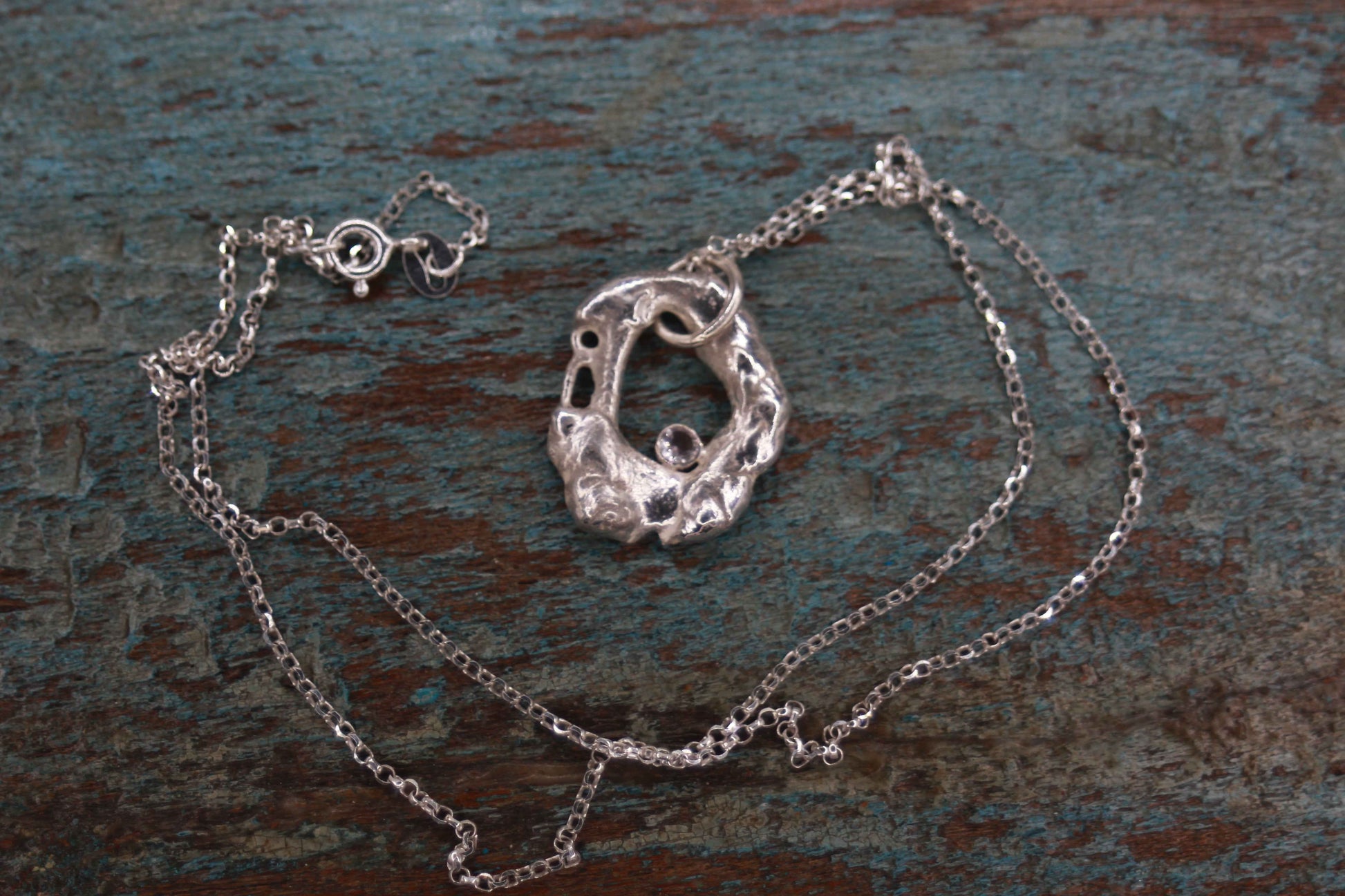 Flow Rose Quartz Pendant - One of a kind