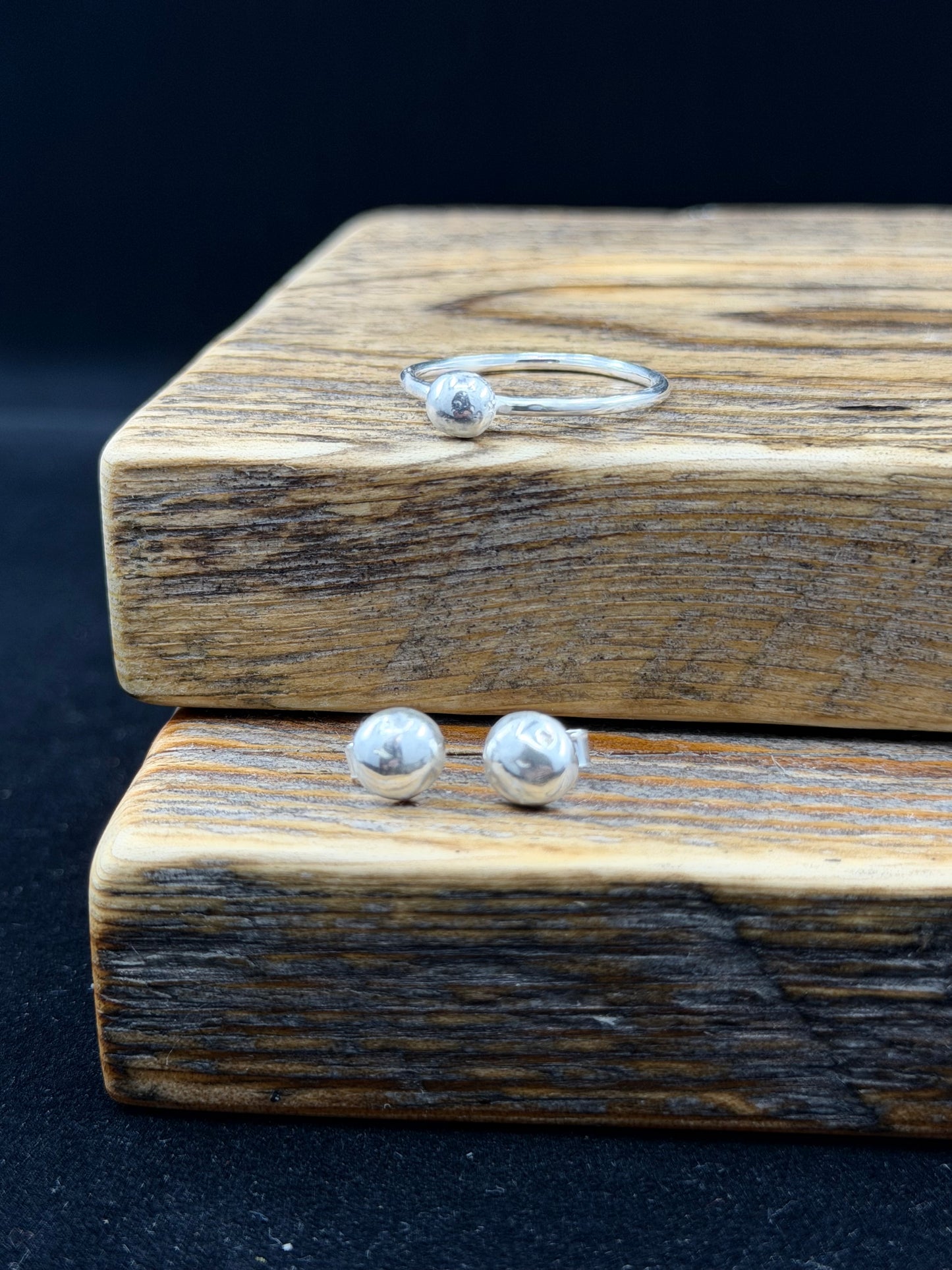 Smooth Mini Pebble Stacking Ring