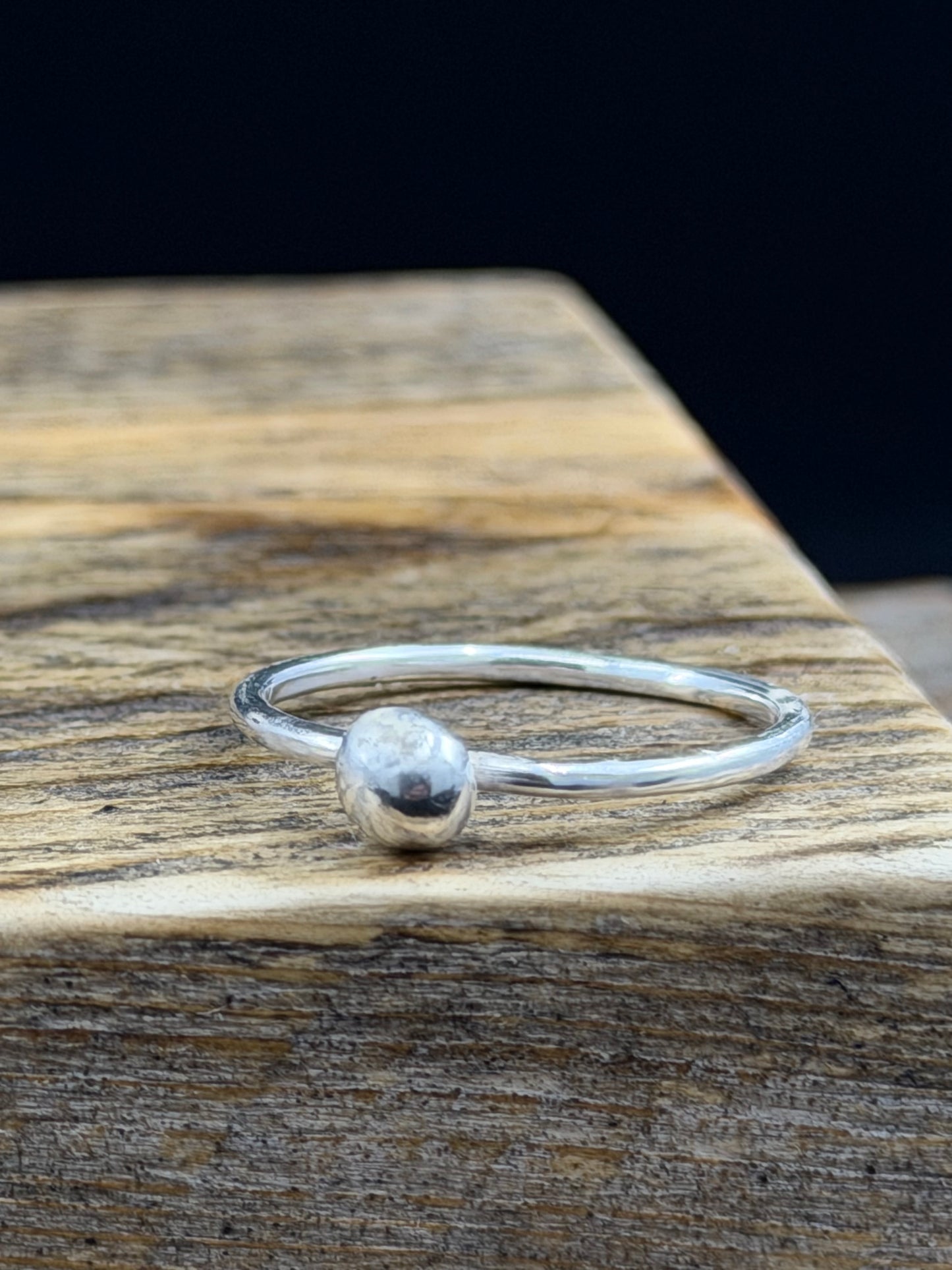 Smooth Mini Pebble Stacking Ring
