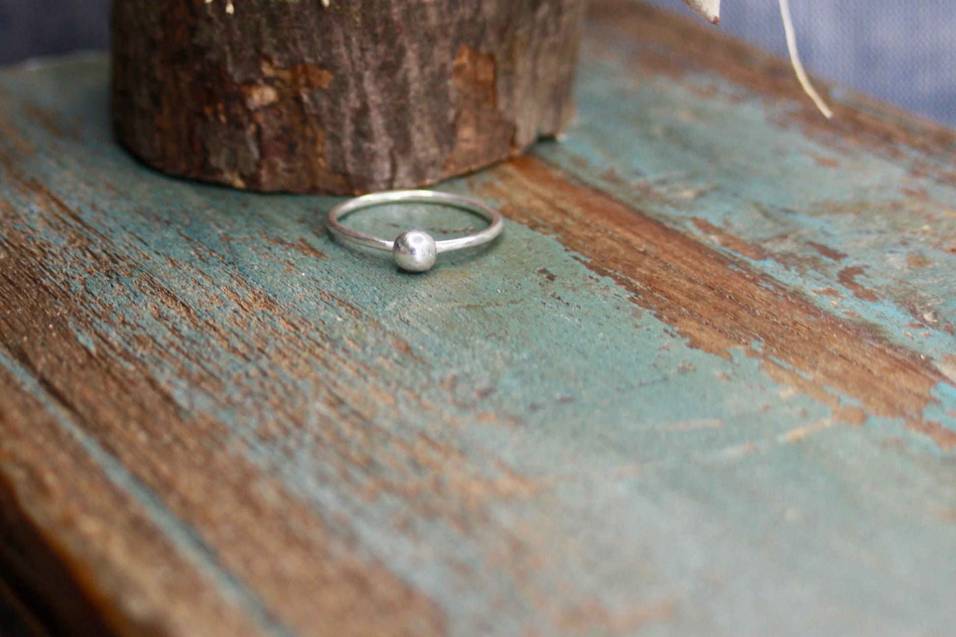 Smooth Mini Pebble Stacking Ring