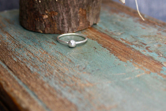 Smooth Mini Pebble Stacking Ring